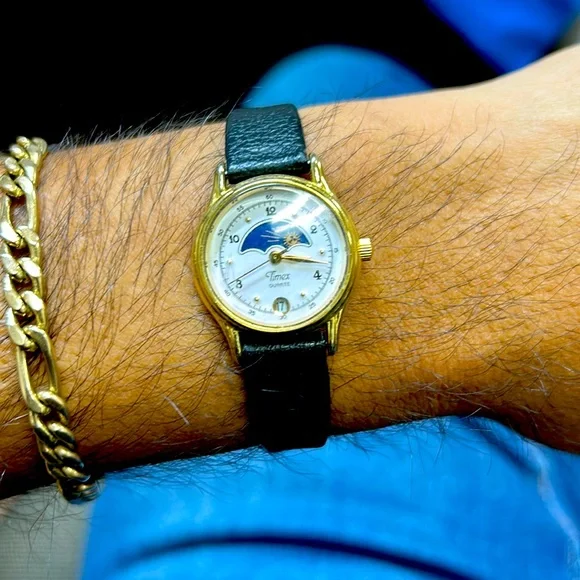 Vintage timex moon phase watch hotsell